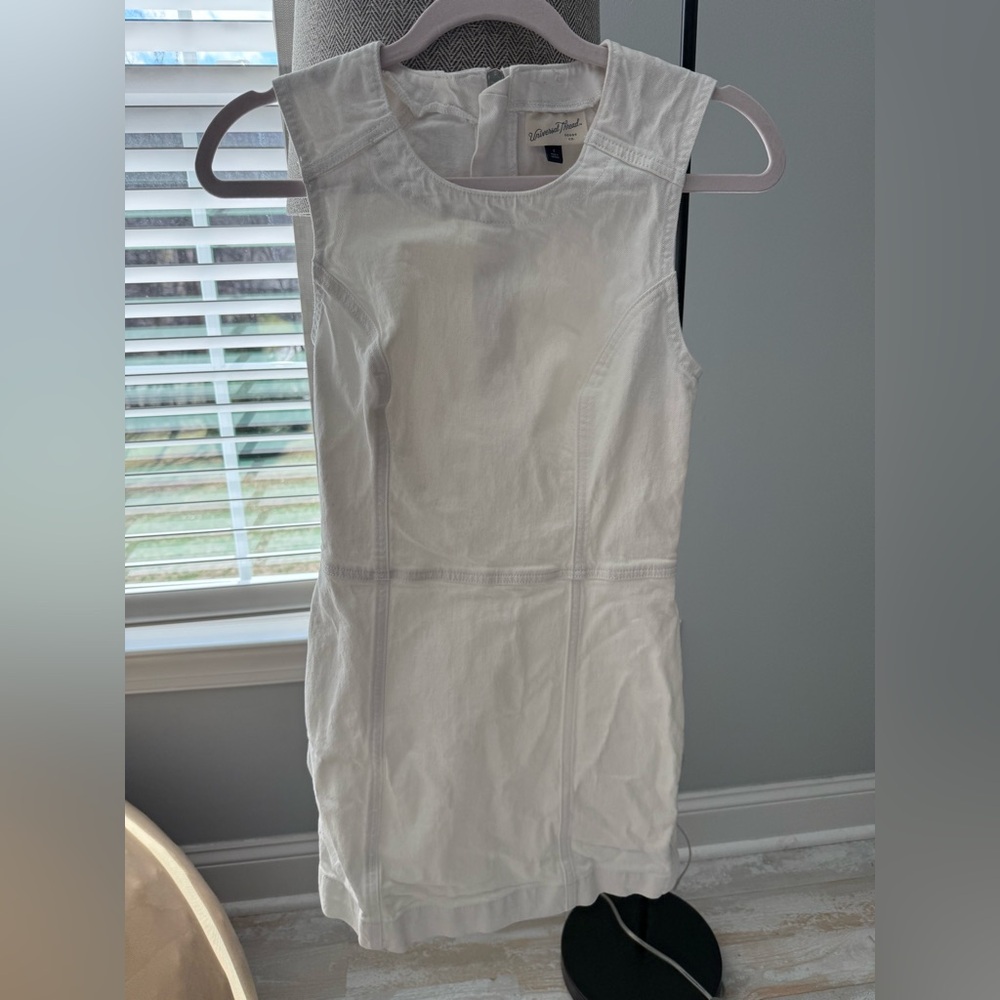 Universal Thread White Sleeveless Denim Dress